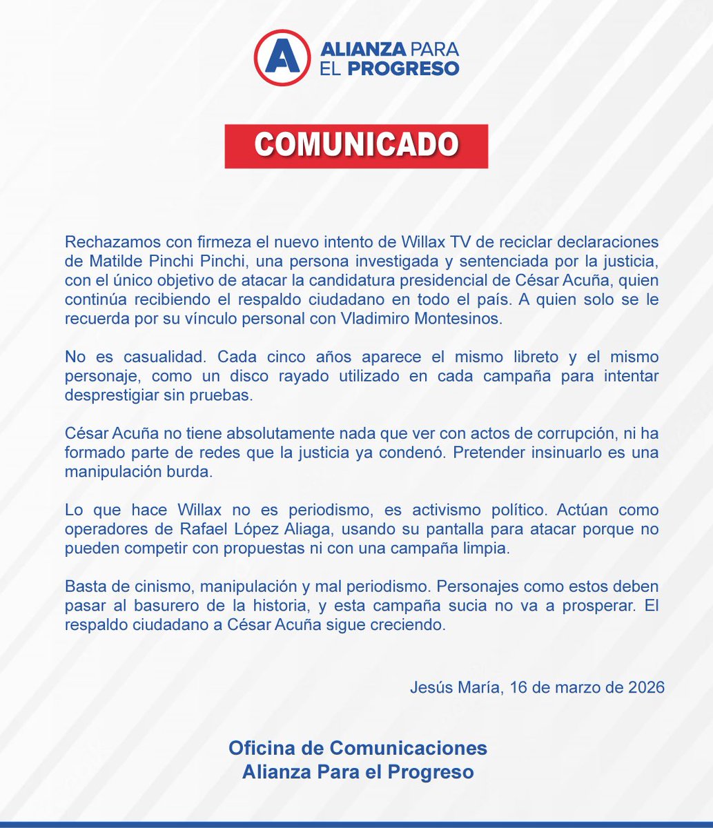 Alianza Para el Progreso tweet media