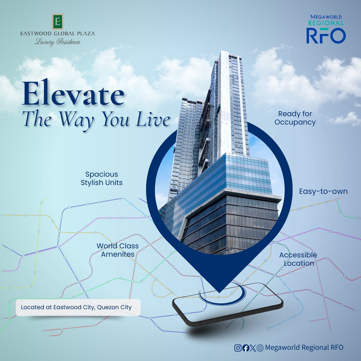 MWRegional_RFO's tweet image. Stay connected to everything that matters. Eastwood Global Plaza offers accessible living in the heart of the city.

Contact us at 0917-836-6436 or visit megaworldregionalrfo.com to learn more about our projects.

#MegaworldRegionalRFO #EastwoodGlobalPlaza #ReadyForOccupancy