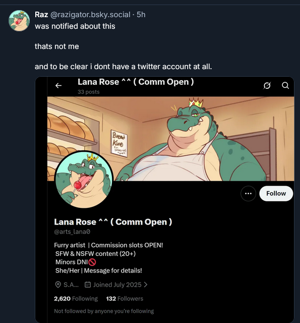 DraconasRayne's tweet photo. @arts_lana0 why do you impersonate people? https://t.co/HIhoKuMJW7