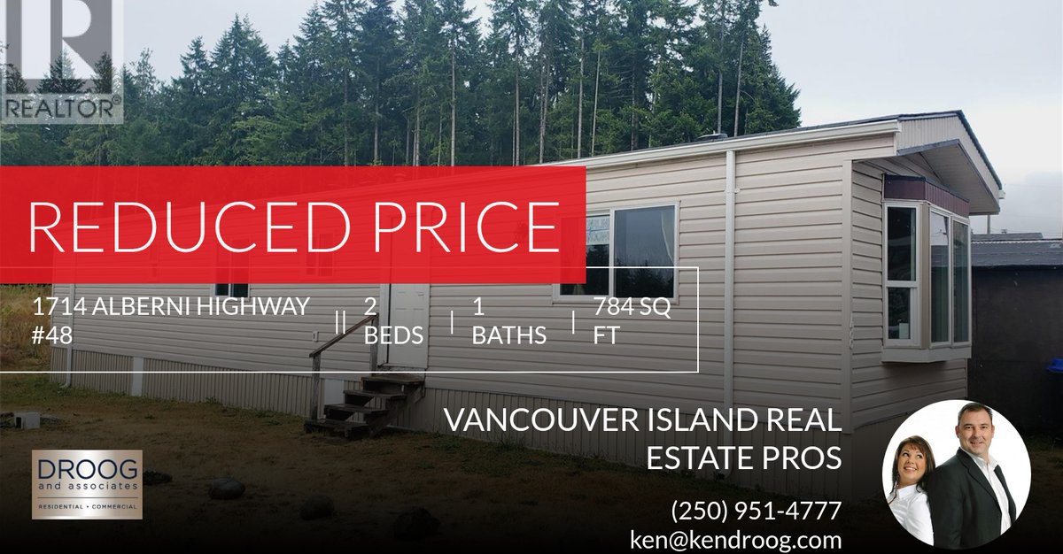 virepros's tweet photo. 📍 Reduced Price 📍 This recently reduced home at 1714 Alberni Highway #48 in Coombs won't last long, so, don't wait to set up a showing! Reach out here or at (250) 951-4777 for more information! https://t.co/lXeMdQdYsV https://t.co/6U8dNOUFi7