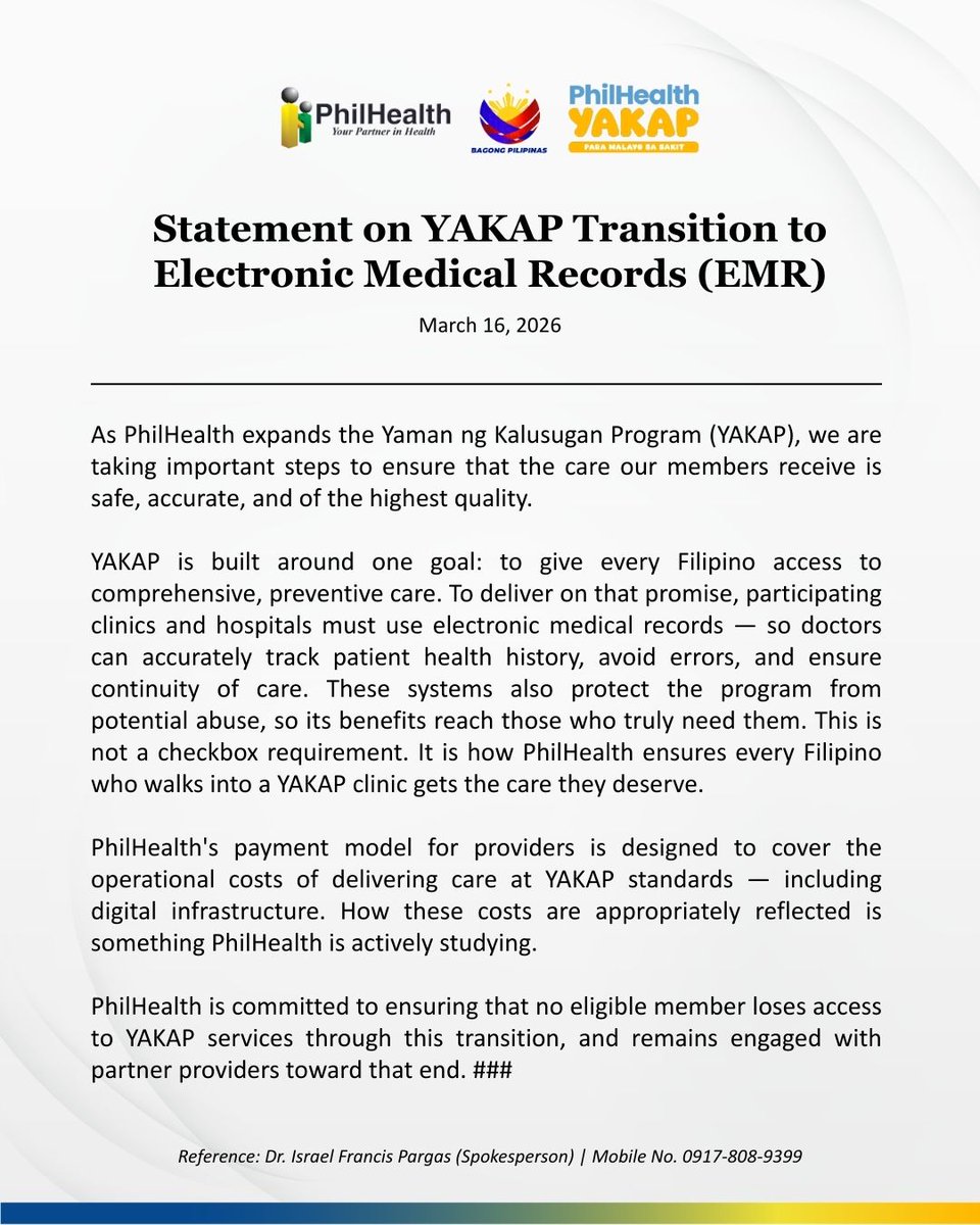 PhilHealth tweet media