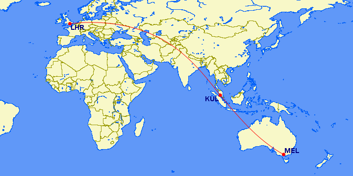 Msia_Aviator's tweet photo. (17 Mar) British Airways announced a new fifth freedom route from London Heathrow - Kuala Lumpur - Melbourne, as an extension of its daily flights from London Heathrow to Kuala Lumpur on BA33 and BA44.

#MalaysiaAviation #BritishAirways #KualaLumpur #London #Melbourne https://t.co/UgGbsfYrse
