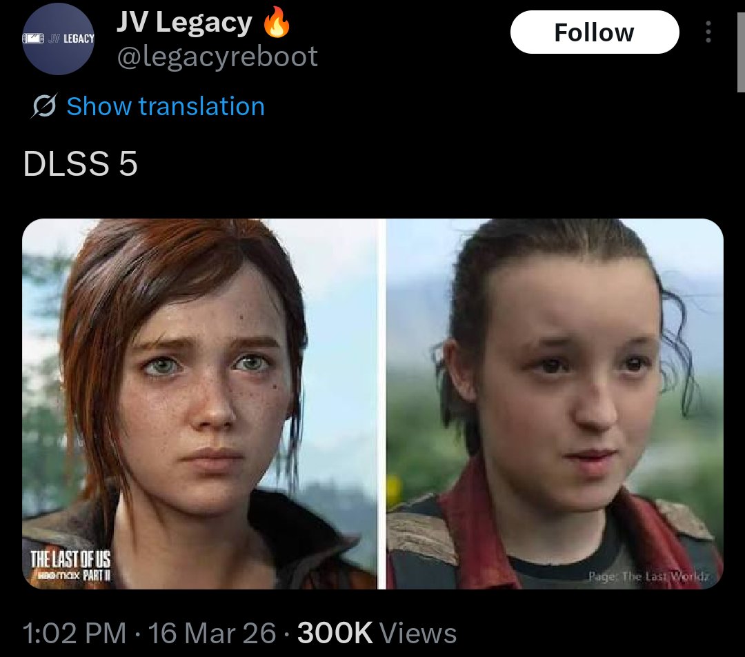 PlayerEssence's tweet photo. Best DLSS 5 on and off memes I've seen so far 🤣

Put your favs  below 👇 https://t.co/QKL2olsmu9