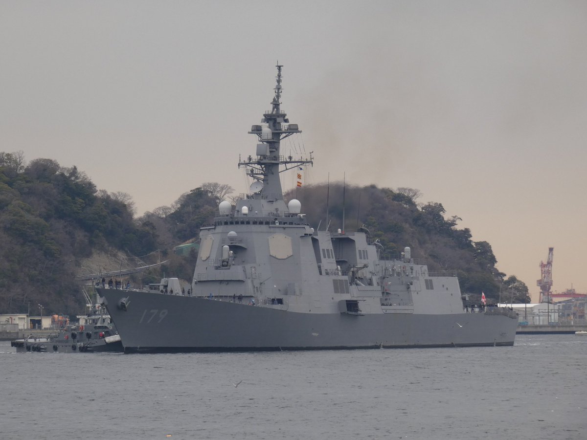 護衛艦「まや（JS Maya, DDG-179）」久しぶりに母港、横須賀に戻ってきて、吉倉1に接岸しました。お疲れさまでした。