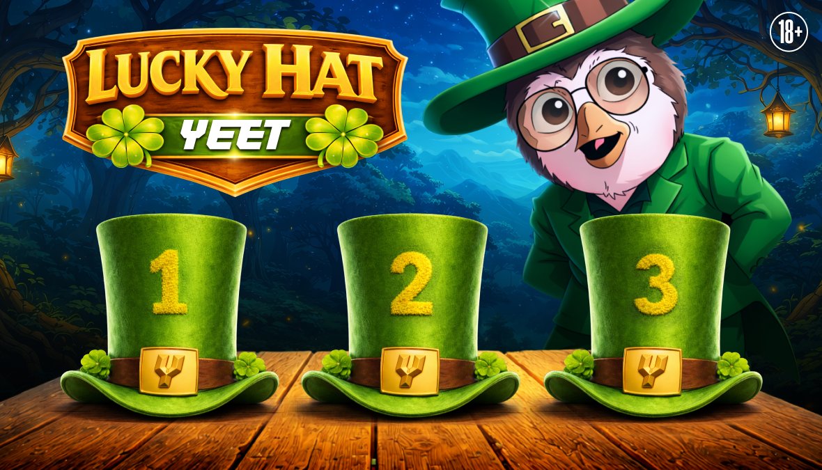 LUCKY HAT - $250 PRIZE POOL

Pick a hat for a chance to win!

We will choose 5 random users who:     
 
- Follow our IG: instagram.com/yeetcasino
- Write your answer in the comments   
- Follow <a href="/yeet/">YEET</a>, like &amp; repost     

Choose wisely - best of luck!