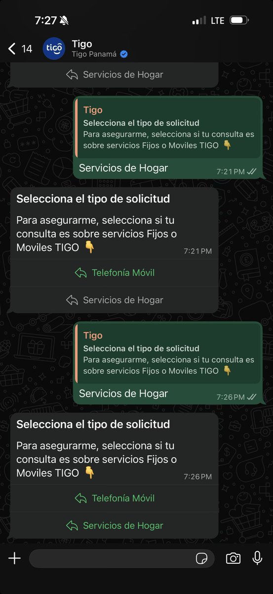 this_is_panama's tweet photo. @TigoPanama estoy disfrutando mi conversación con el chatbot https://t.co/i9cUoNiKEA