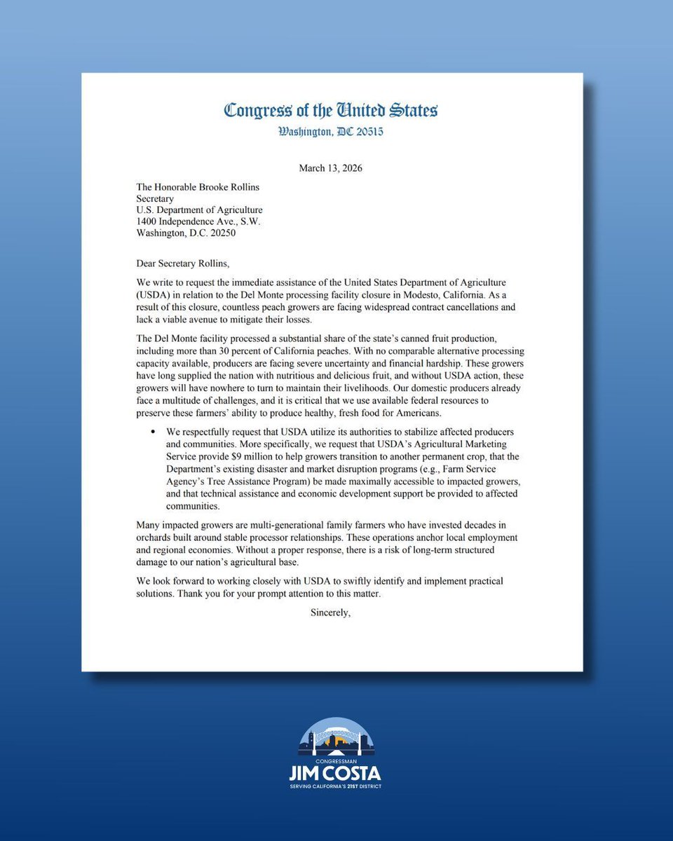 Rep. Jim Costa tweet media