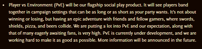 Papa_Haunts's tweet photo. "Player vs Environment (PvE) will be our flagship social play product."

lmao https://t.co/Y75tfeFUlu