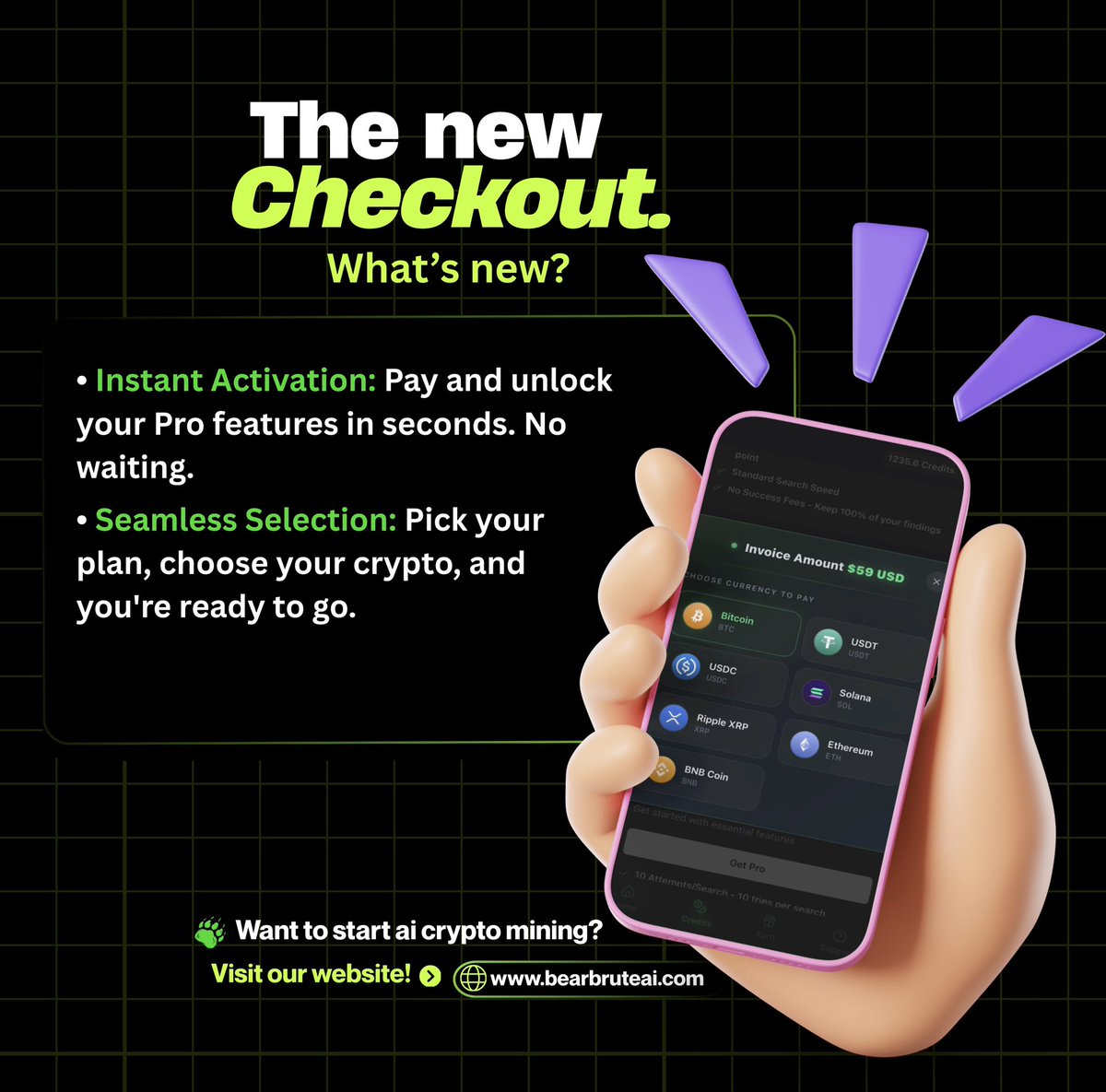 bearAi_'s tweet photo. The New checkout powering your next upgrade https://t.co/HQFfaheMum