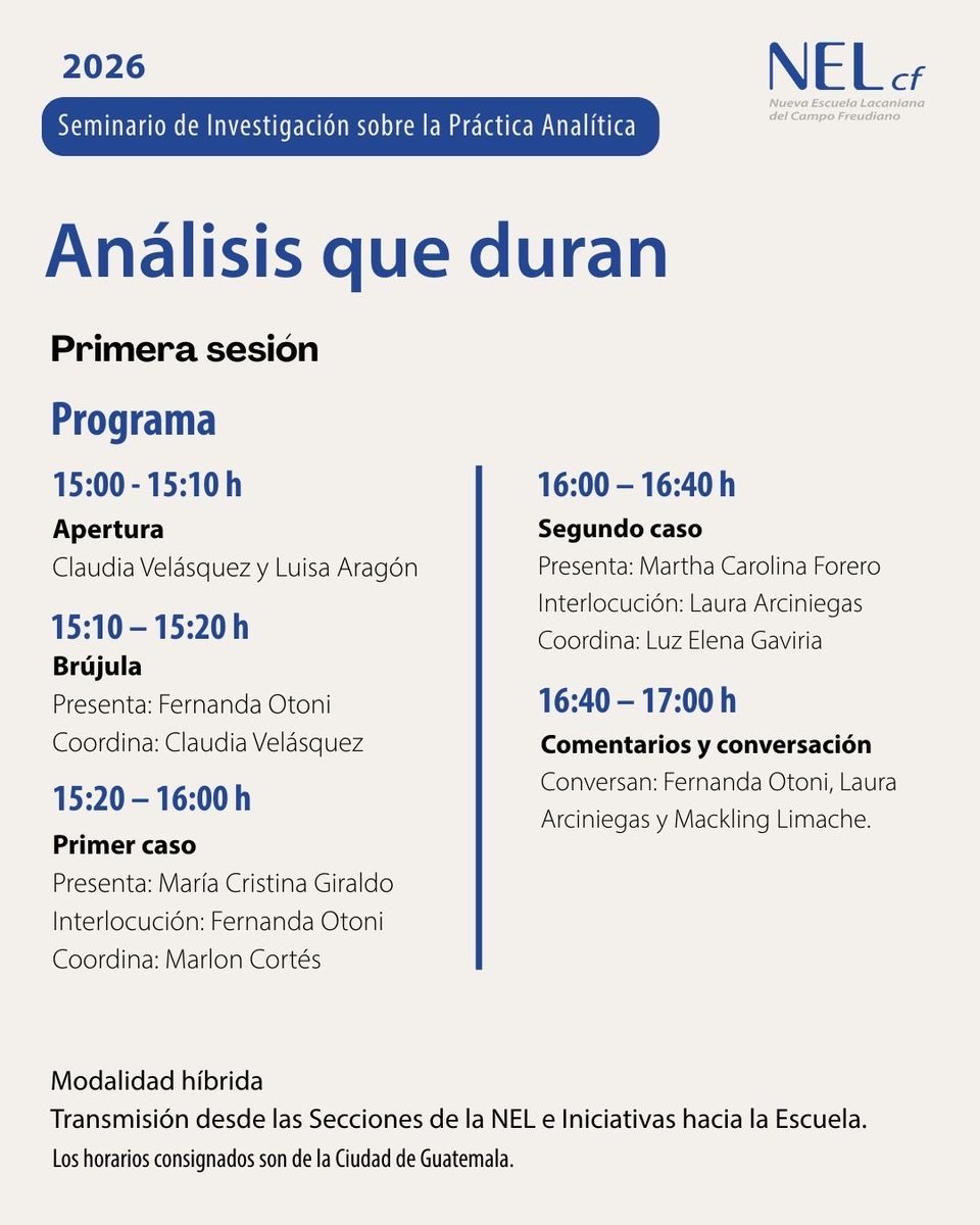 nel_amp's tweet photo. ✨¡Este viernes!✨Seminario de Investigación sobre la Práctica Analítica (SIPA) https://t.co/YXXiPjvbdc