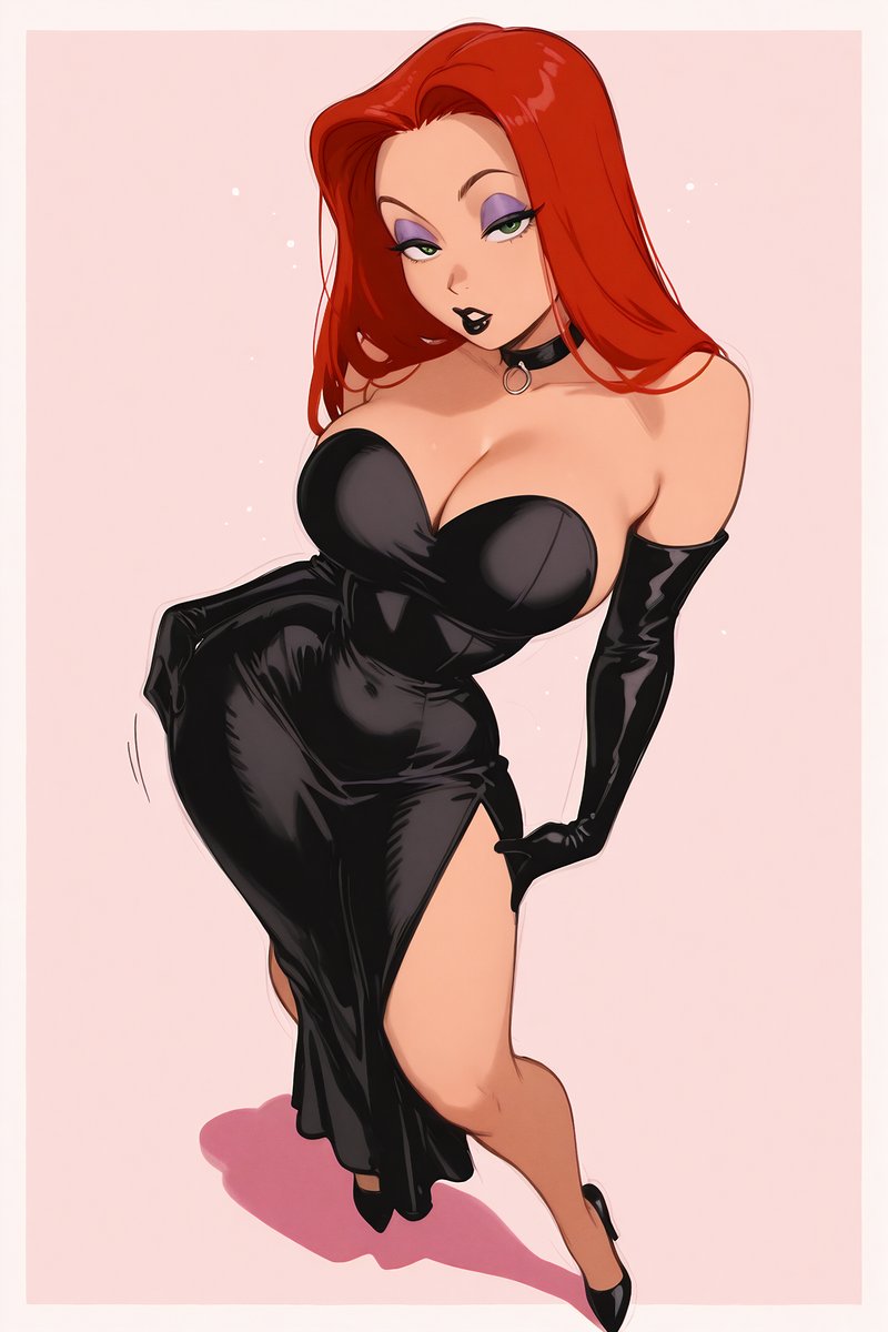 Goth Jessica Rabbit sfw