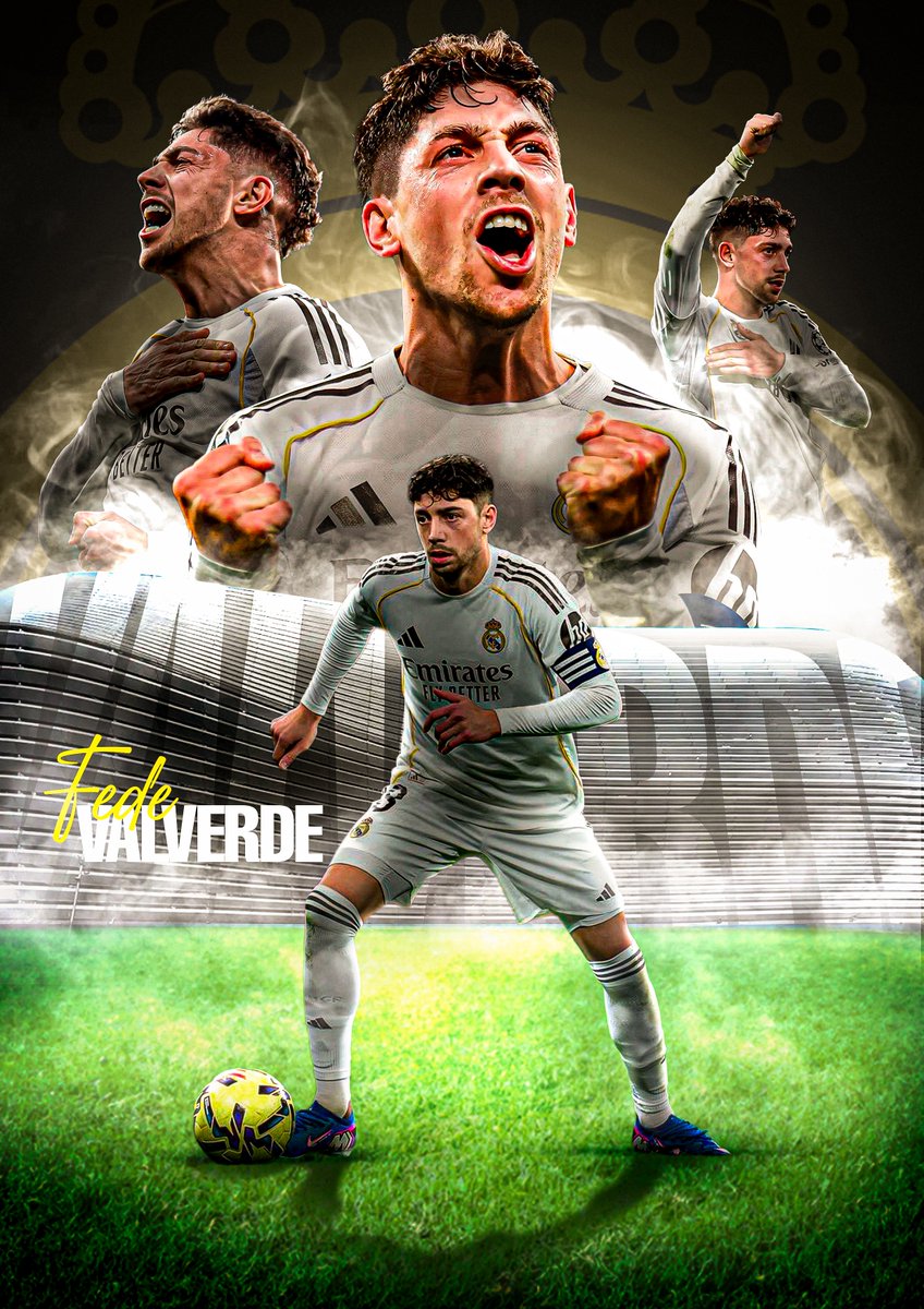 rafacvisuals's tweet photo. Football player poster design | Fede Valverde https://t.co/cPqSPrevsH