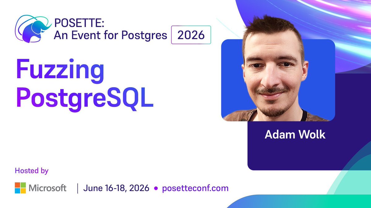 POSETTE: An Event for Postgres 🌟 🎥 #PosetteConf tweet media