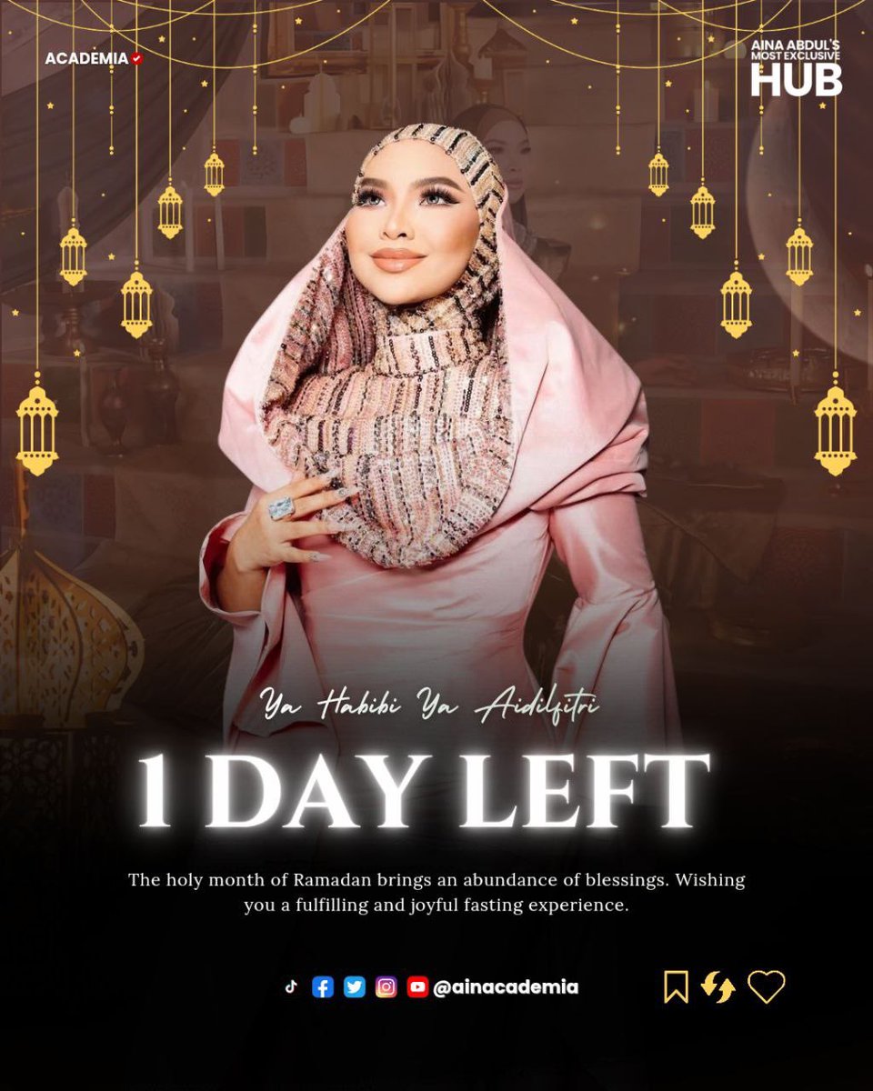 🚨| 1 more day!!, “Ya Habibi Ya Aidilfitri” by Aina Abdul drops tomorrow! #AinaAbdul