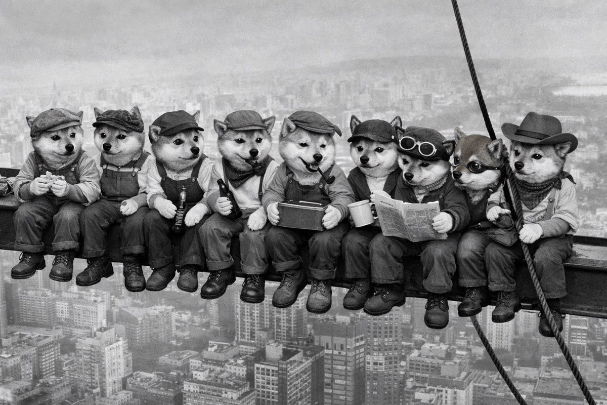 Lunch atop the chart: $DOGE holders right now.

Actual footage of the #dogecoin community building the floor. 🏗️

Do Only Good Everyday 🐕