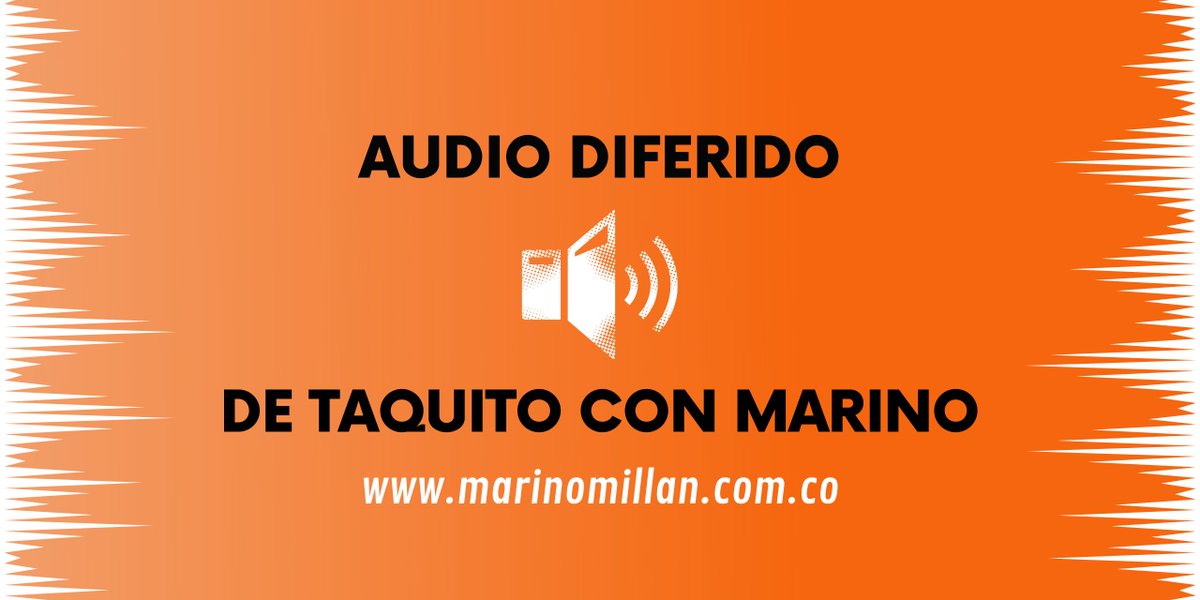 Audio:
DE TAQUITO CON MARINO (repetición)
lunes 16 de marzo de 2026
César Augusto Arias, Carlos Trujillo, José Daniel Pérez, Jorge “Piolo” Millán y Marino Millán.
Enlace para escuchar:
go.ivoox.com/rf/170214870