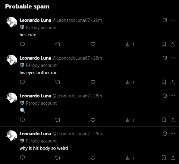 null_and_voided's tweet photo. luna roleplay account in "probable spam" folder yeah #STAYTHERE https://t.co/mngWr5wpXr