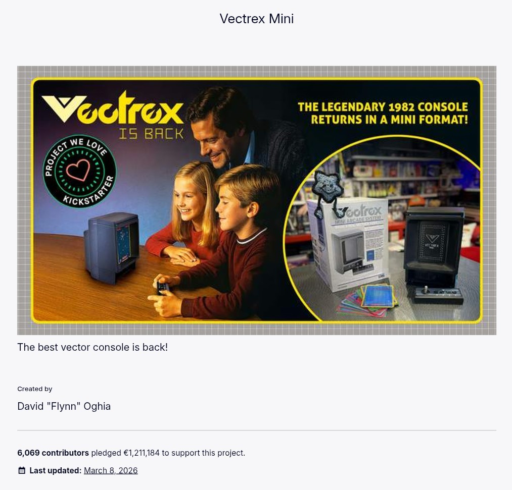 Vectrex Official tweet media