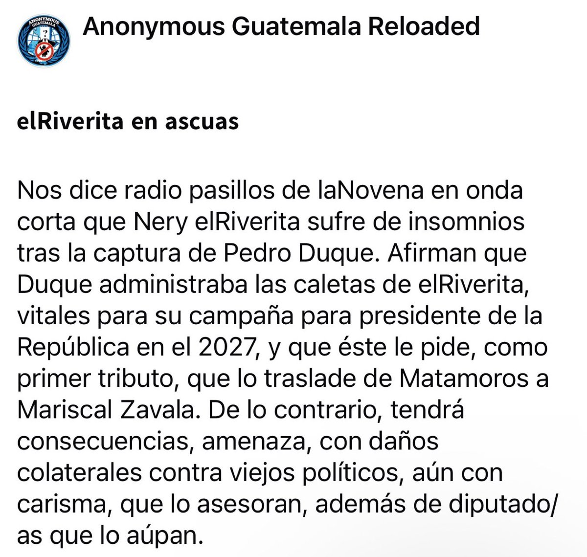 Anonymous Guatemala tweet media