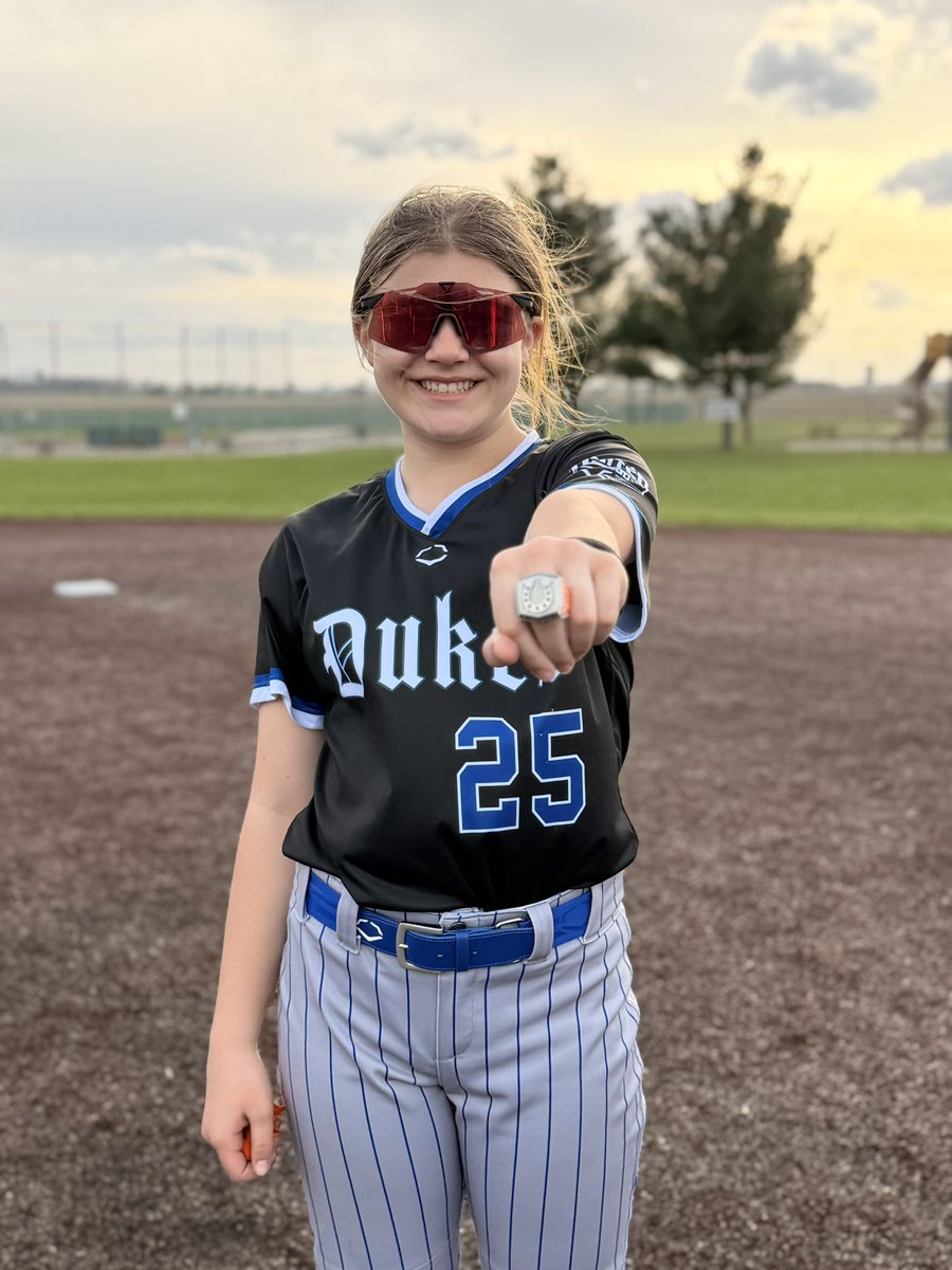 AustynSpies25's tweet photo. First outdoor tournament with my new team in the books! ☀️🥎

We battled all weekend and fought our way to the championship game. It didn’t end the way we wanted, but I’m so proud of the fight, grit, and heart this team showed. Every inning we competed and never backed down.

So thankful for this opportunity with an amazing group of teammates and coaches. This is just the beginning and I’m excited for what’s ahead. Back to work next weekend at our first PGF tournament! 💪

My stats from this weekend: 

Batting average: .600
On base percentage: .667
Slugging percentage: 1.000
Hits: 9
1B: 6
3B-3
RBI’s: 5
Runs scored: 9

@ExtraInningSB @TopPreps @LineDsoftball @LegacyLegendsS1 @SBRRetweets @SoftballRecruit @ladydukes2032