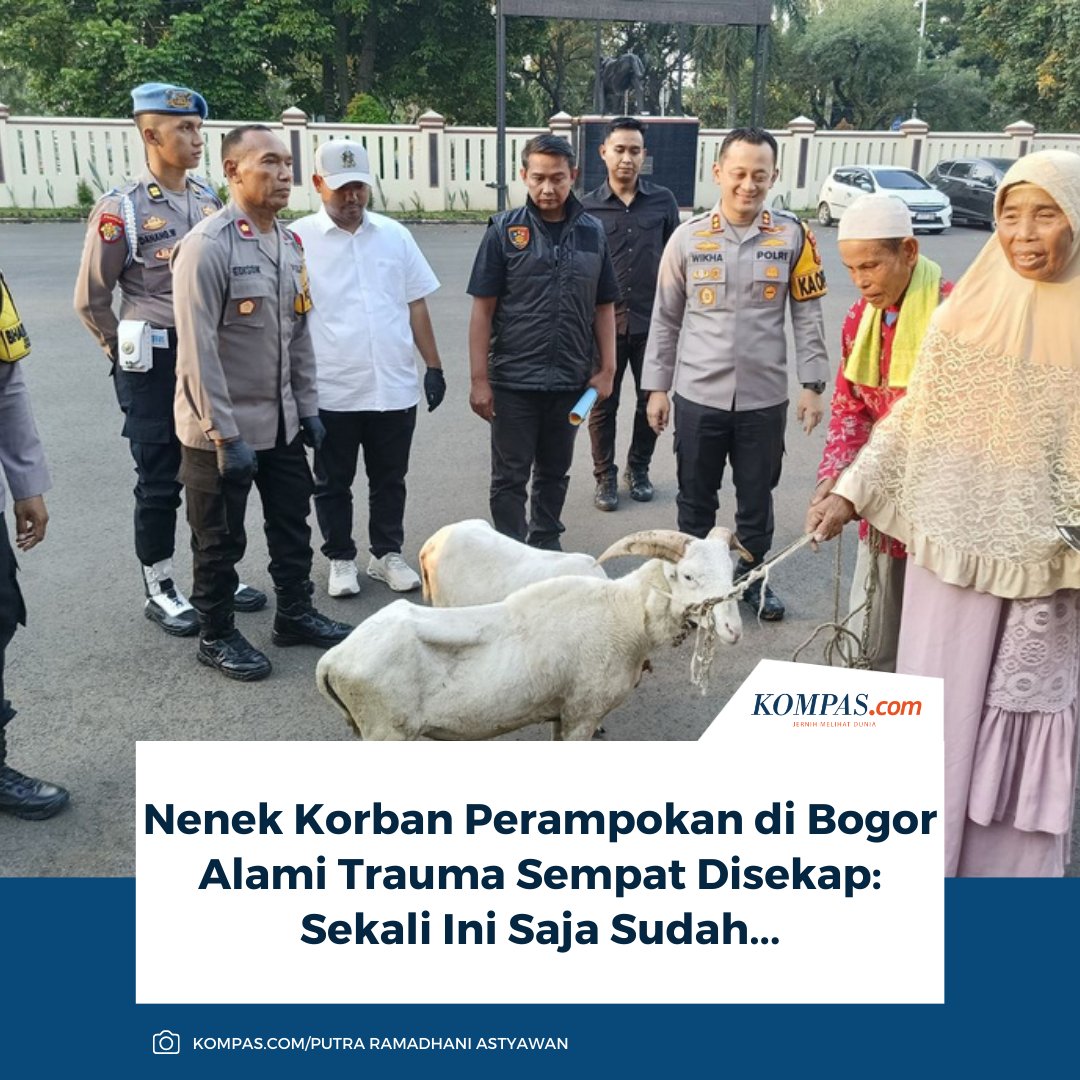 kompascom's tweet image. "Jangan sekali-kali lagi saya dirampok, enggak mau. Bener-bener enggak mau lagi dirampok saya, sekali ini saja sudah," ucap S di Polres Bogor, Senin (16/3/2026).

Baca selengkapnya: bandung.kompas.com/read/2026/03/1….

~SN #perampokan #bogor #nenekTrauma
