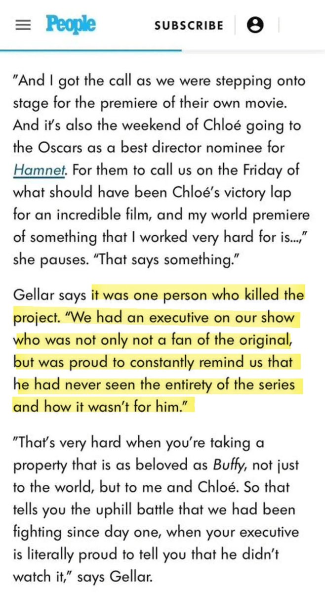 people.com/sarah-michelle…

It was either Craig Erwich or Joe Earley, and this behavior for an executive is just gross. He needs to go.

<a href="/GraceRandolph/">Grace Randolph</a>  , i know youre not really a buffy fan, but please cover this! <a href="/Disney/">Disney</a> <a href="/hulu/">Hulu</a> <a href="/hulu_support/">Hulu Support</a> <a href="/buffys/">໊</a> #danawaldron @joshdamaro