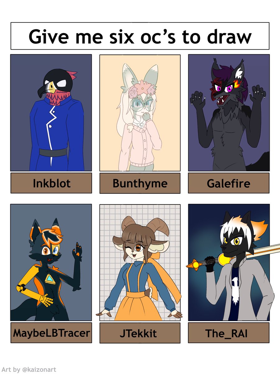 kaizonart's tweet photo. The Six oc https://t.co/bnN0aSgoX9