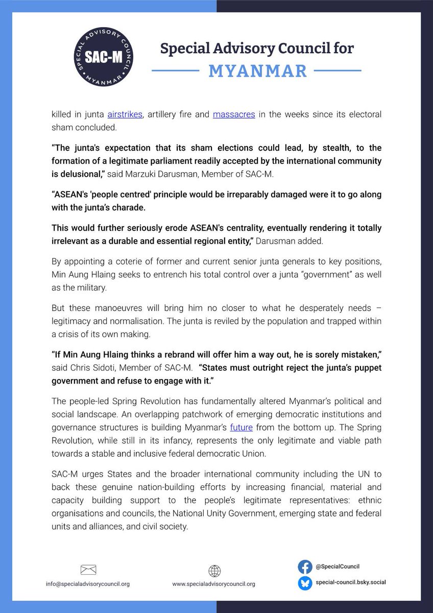 Special Advisory Council for Myanmar tweet media