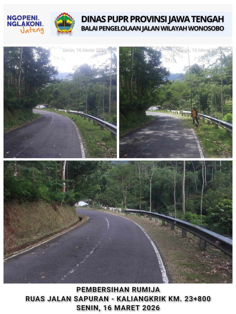 bpjwonosobo7's tweet photo. Sahabat #jalancantik share kegiatan BPJ Wilayah Wonosobo.
Pembersihan rumija ruas Sapuran - Kaliangkrik.
 #JatengBebasLubang #AyoKerjaManeh #jalancantik #JatengGayeng
@provjateng
@dpuprjateng
@humasjateng https://t.co/tNOMB4kfdZ