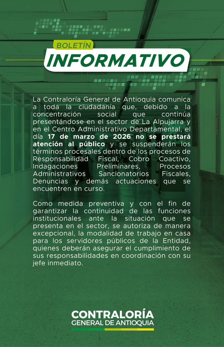 Contraloría General de Antioquia tweet media