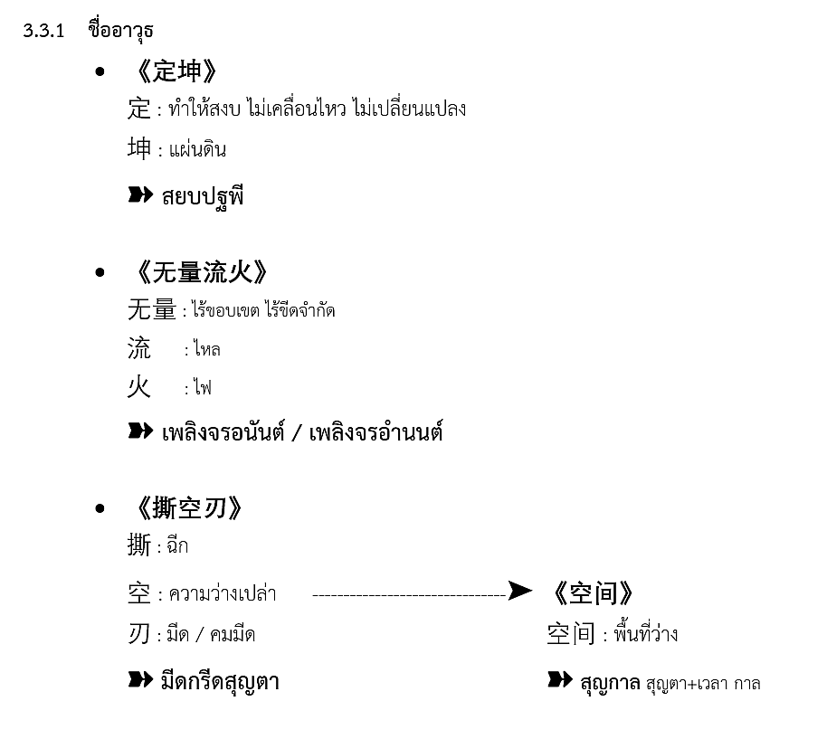 ช่วงนี้สนใจประเด็นการแปล
เพราะต้องไปสอนเด็กที่มอ
ได้เพิ่มสื่อการสอนพอดี

ส่วนตัวอย่างคำแปลก็ยังอิง 3 เรื่องนี้เหมือนเดิม
นาน ๆ ทีมีชื่ออาวุธให้แปล
