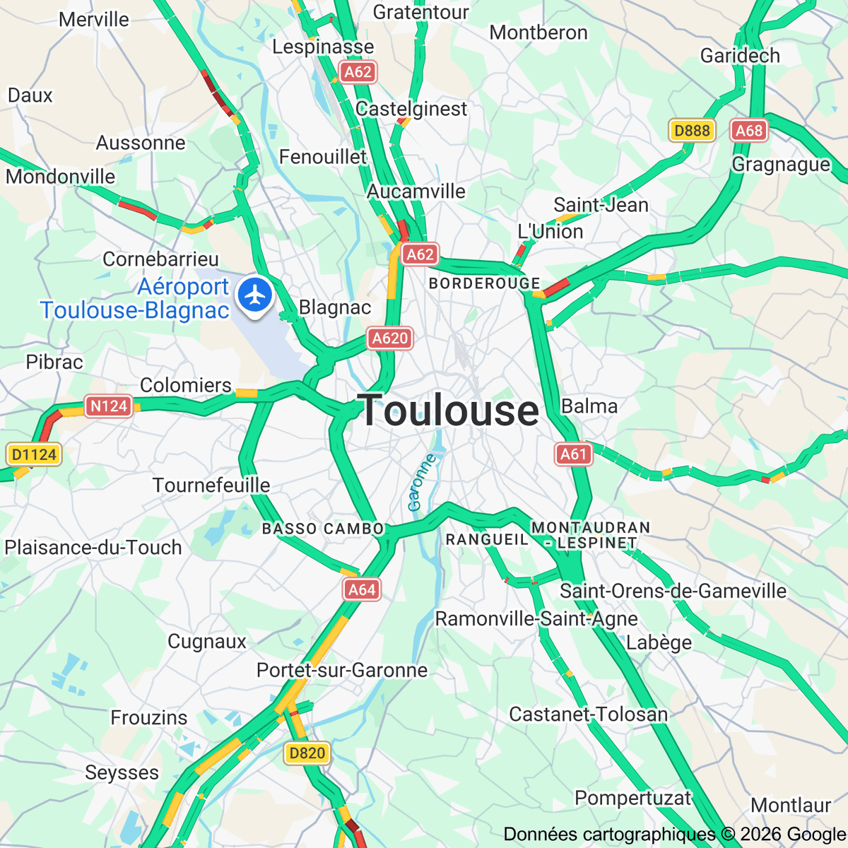 Trafic routier à Toulouse tweet media