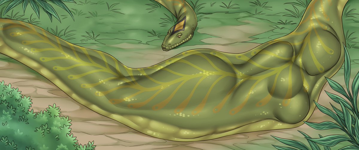 Seven_O_9's tweet photo. @ouminoko fluids inside and female bulge against the snake's skin? https://t.co/D0e0SqSyGP