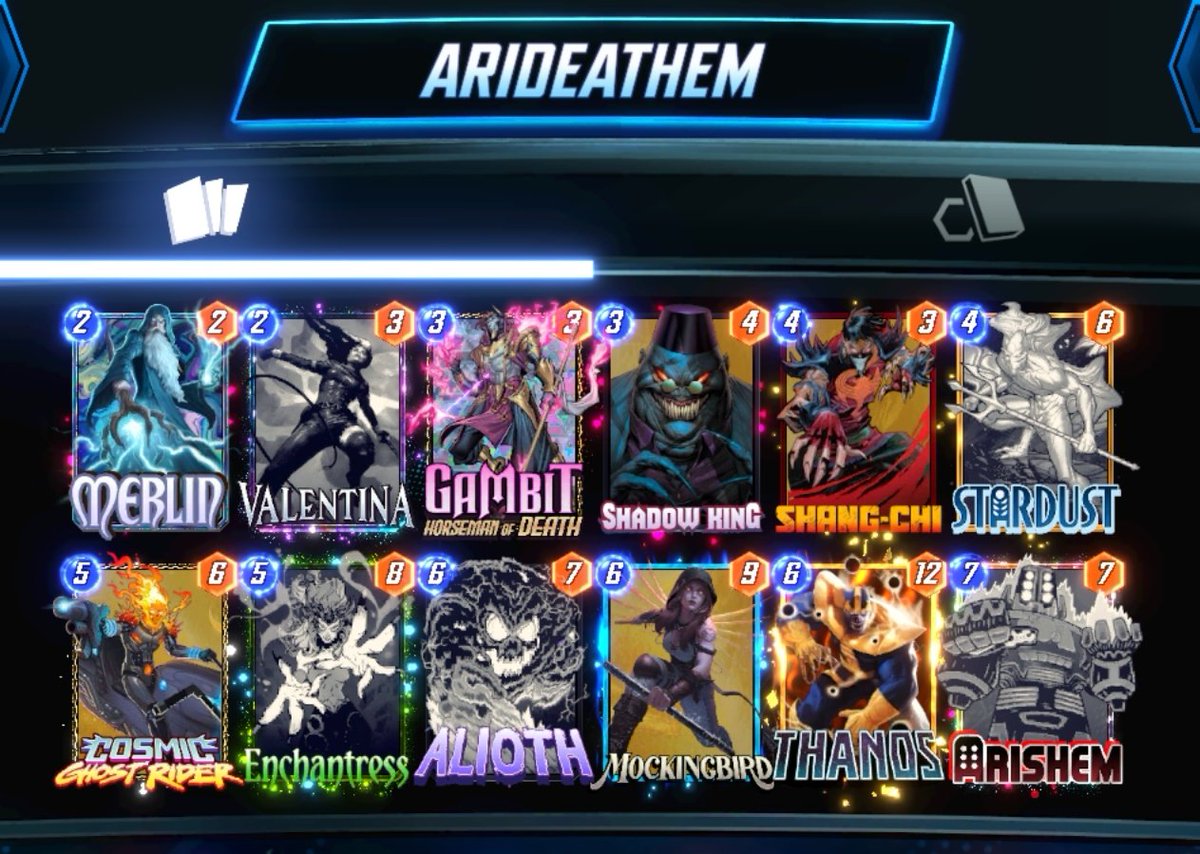 My current list #MarvelSNAP