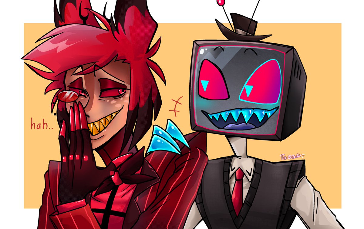Past radiostatic, so cute 

#HazbinHotel #hazbinhotelseason2 #voxal #RadioStatic #Alastor #Vox