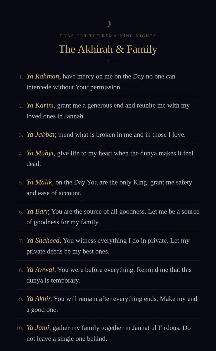 deenbynature's tweet image. Duas using the Names of Allah 

Forgiveness • This Life • Akhirah • Ramadan

Don't just say Ya Allah. Call on Him by His Beautiful Names.

• Save this to read daily. 

#Ramadan #LaylatalQadr #NamesOfAllah #IslamicReminder #deenandnaturevibes