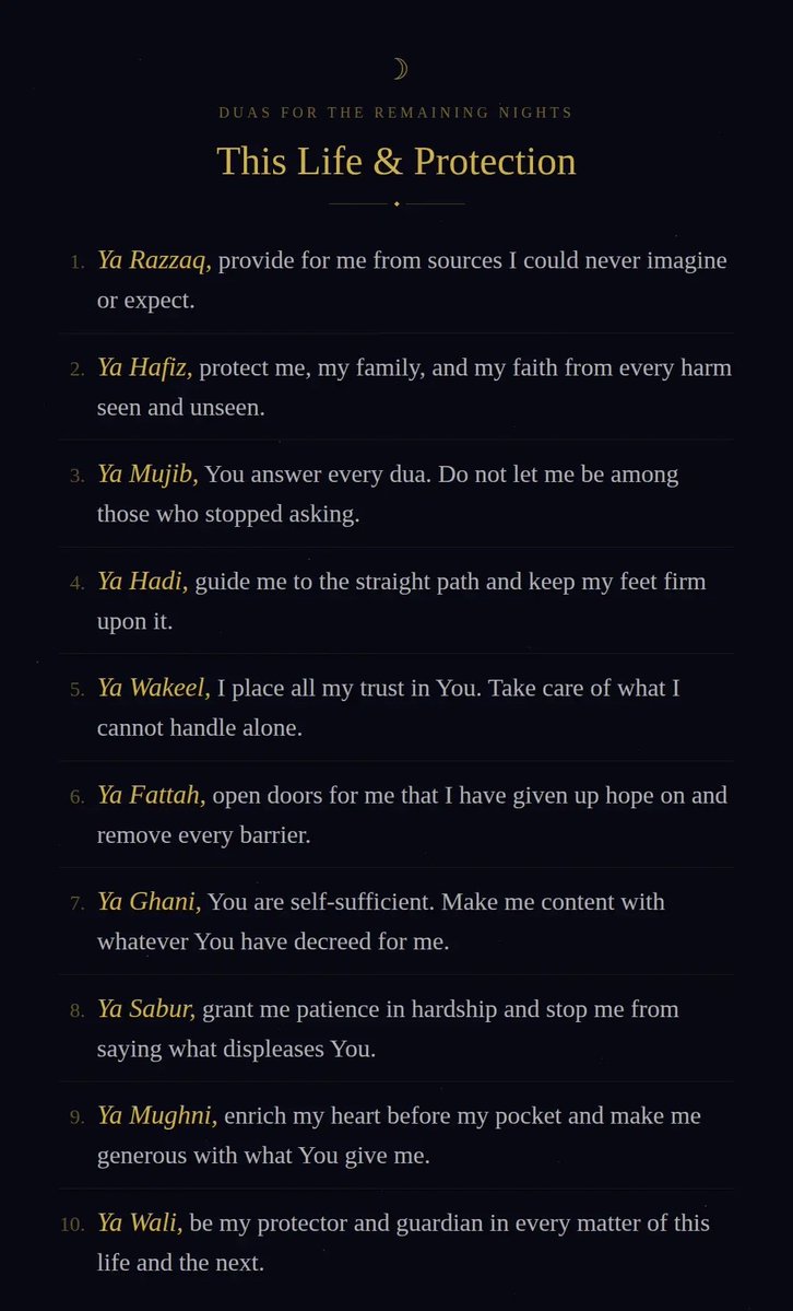 deenbynature's tweet image. Duas using the Names of Allah 

Forgiveness • This Life • Akhirah • Ramadan

Don't just say Ya Allah. Call on Him by His Beautiful Names.

• Save this to read daily. 

#Ramadan #LaylatalQadr #NamesOfAllah #IslamicReminder #deenandnaturevibes