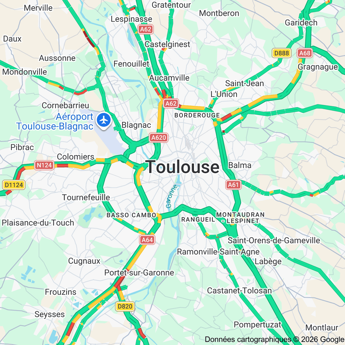 Trafic routier à Toulouse tweet media