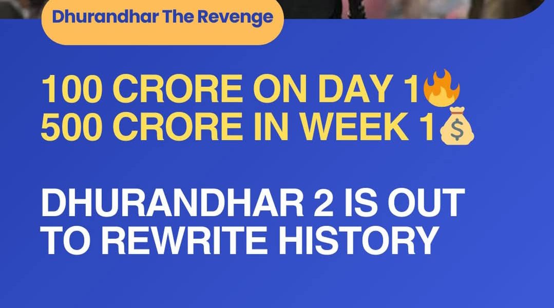 #Dhurandhar2 is BREAKING the internet &amp; box office🔥

5️⃣ lakh tickets sold already for previews &amp; Day 1🎟️

📈 2-day target: 10 lakh- ALL ORGANIC!

Only a few films like Avengers: Endgame, Baahubali 2, Pushpa 2,have done this!

💰 ₹100cr+ Day 1 | ₹500cr+ opening week incoming 🚀