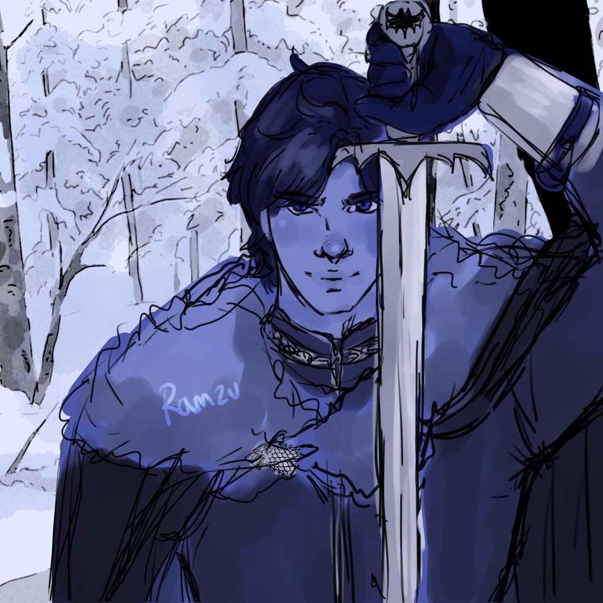 RamZu_'s tweet photo. two sketches bc after watching akotsk my obsession for asoiaf just returned, anyways, dick grayson as a northerner bc his papa is king in the north 🚶🏻‍♂️

#dickgrayson #asoiaf #wip https://t.co/MyZjrZn0hw