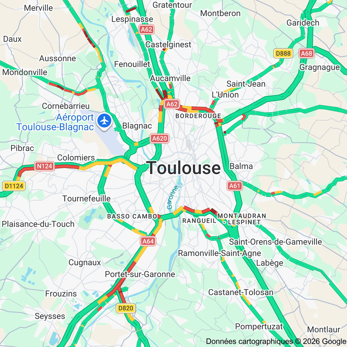 Trafic routier à Toulouse tweet media