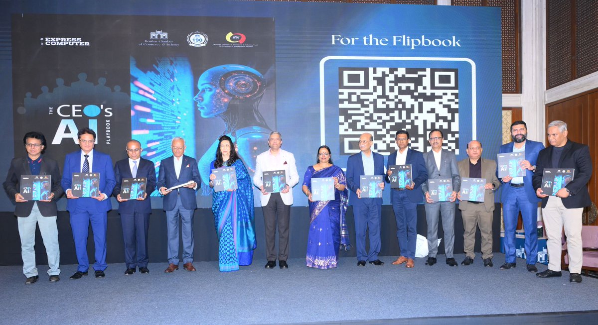 AavishkaarVC's tweet image. .@Raivineet Founder @AavishkaarGrp at the CEO's AI Playbook launch by @BombayChamber &amp;amp; @IndianExpress at the CEO AI Conclave 2026.   

Vineet wrote about 'Building the Future of Impact Investing in the age of AI'   

Read More - online.fliphtml5.com/pjtxr/halh/#p=1 

#AILeadership #AI