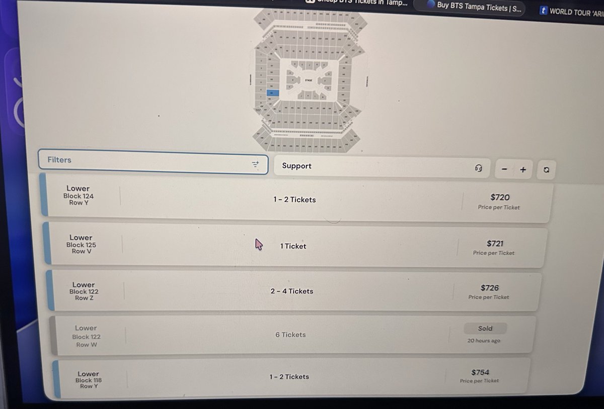 lisandrazf97's tweet photo. WTS 💜 BTS Tampa 4/25
4 tickets together Sec 125 • Row N Seats 21–24
$850 each
ARMY presale tickets ✨ Transfer via Ticketmaster
DM if interested!
#WTSBTS #BTSTampa #ARMY #BTSTickets https://t.co/Jc8bIacOxp