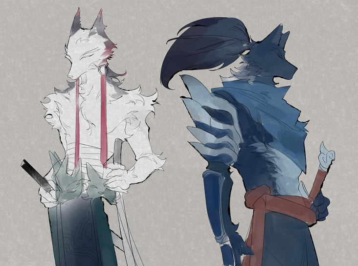 I drew this in january bcs i wanted to find clients for furry c0mms LOL 😭#yone #yasuo