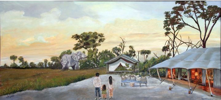 Nadasuleimani's tweet photo. Art of the Day! "Family in the wilde". View at: https://t.co/46kZH1B9nk https://t.co/duOafLergt