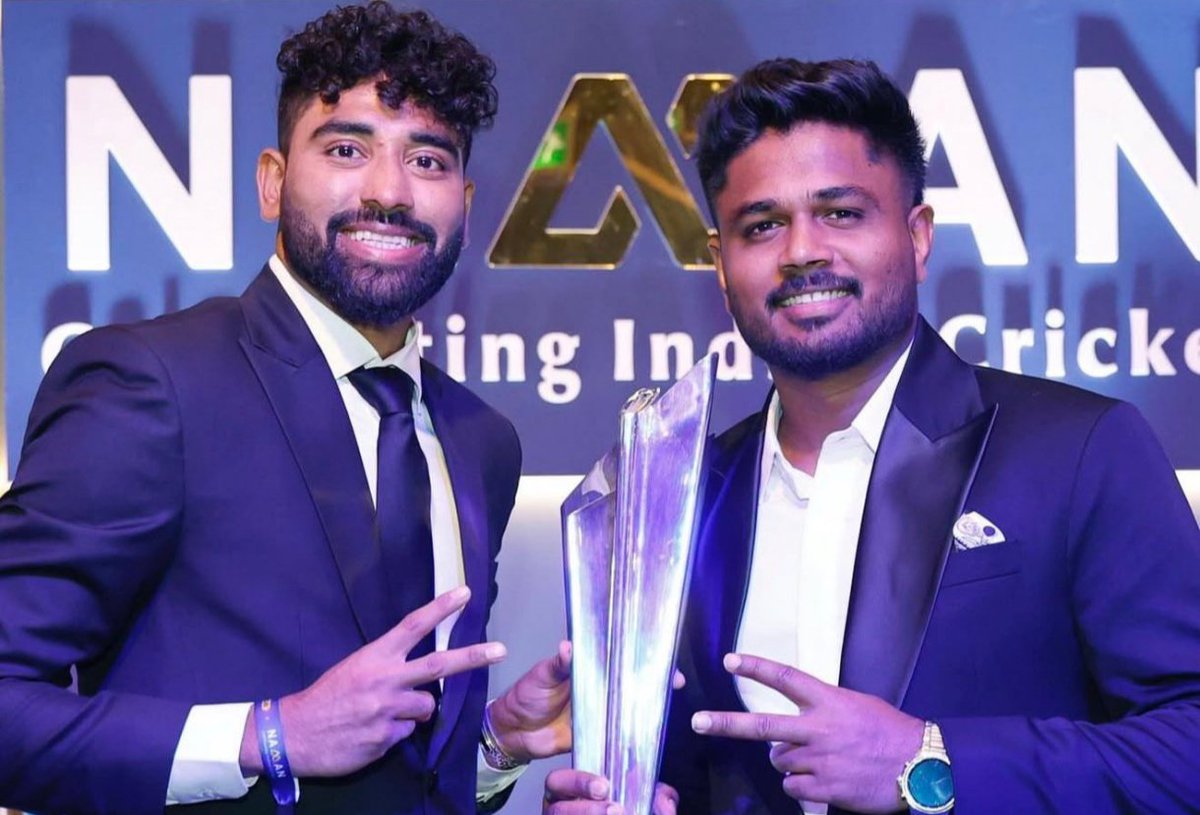 Mohammed Siraj about Sanju Samson:

"His knock against West Indies was the most important. He was sitting out, came back &amp; delivered three clutch performances in knockouts. He is God’s favourite child". 🥹❤️