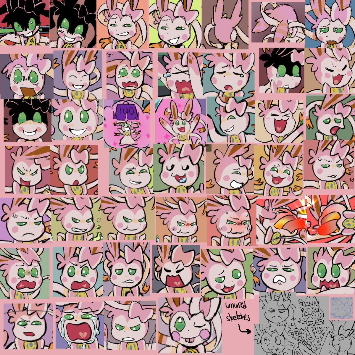 #1: Cuddly (Sylveon)
46 times (52 w/ sketches)
I've forgotten to draw her cheeks 11 times. oops