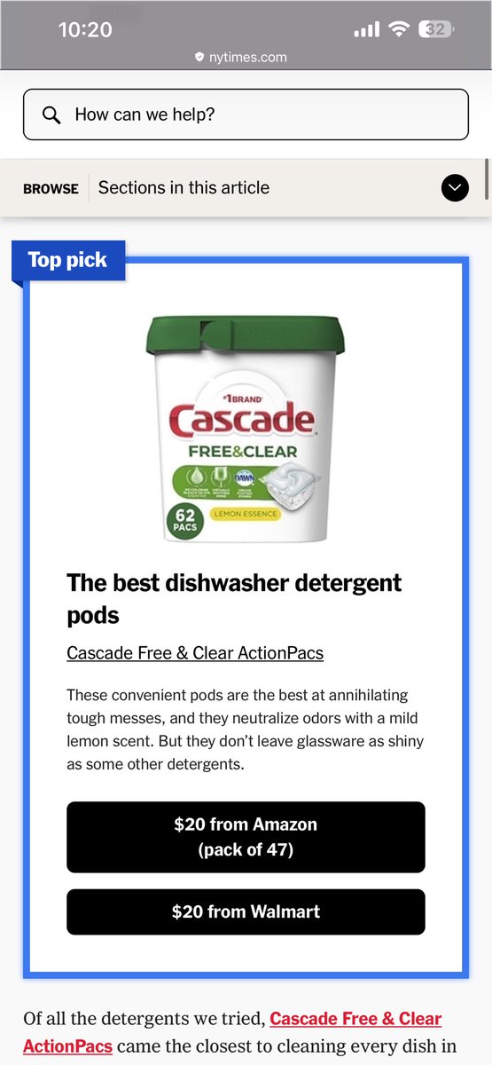 cantnot's tweet image. Can someone explain to me how @wirecutter’s best pick for dishwasher detergent is @ConsumerReports worst pick? #dishwasherdetergent #cascade