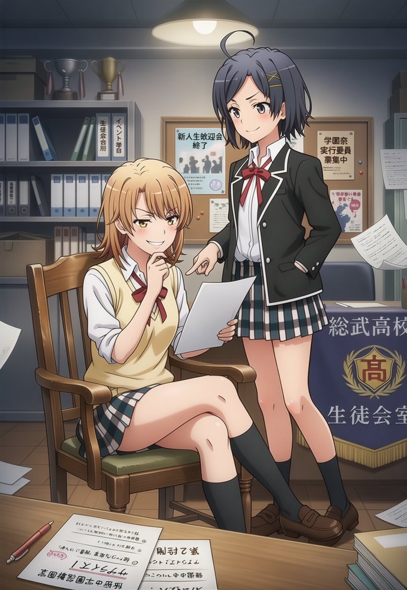 いつも悪だくみしてそうな2人 SFW #俺ガイル #一色いろは #比企谷小町