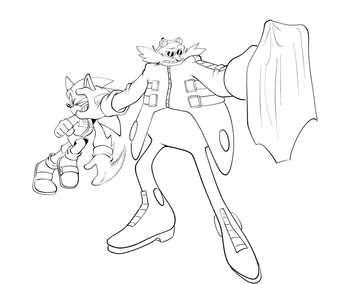 MauveMarsupial's tweet photo. Forgot to post some sketch comms I got recently, so here’s one by @TheNovika. Bernie grounded Sonic for fighting with Tails again, and gave his old security blankie, Fuffles, (see design on right) to Eggman for a day as punishment. Sonic’s livid. Eggman’s gonna have fun with this https://t.co/kAcoZVEtXp